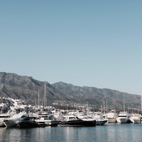 Drive five minutes to Puerto Banus for a glitzy lunch by the marina