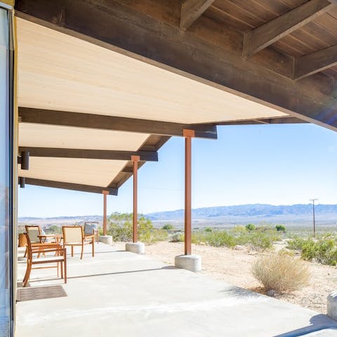 Survey the majesty of Joshua Tree from your terrace