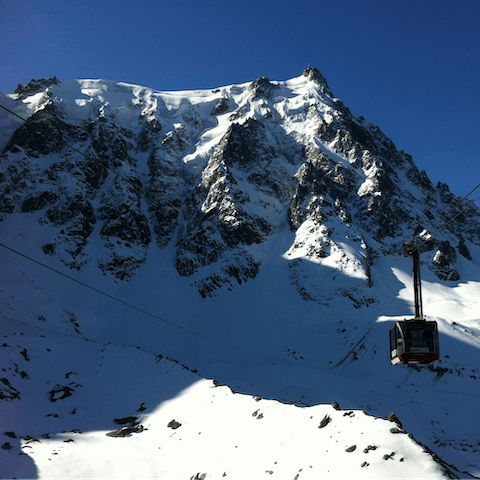 Take the Planpraz Ski Lift up to Le Brévent, just a twelve-minute walk from your apartment