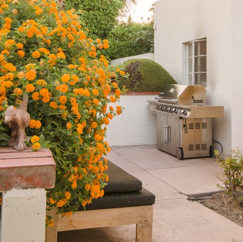 Fire up the barbecue on the terrace