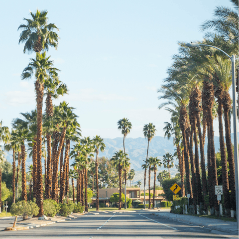 Explore downtown Palm Springs, less than 12 minutes away