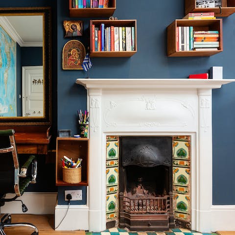 Enjoy a cosy evening with the bedroom fireplace
