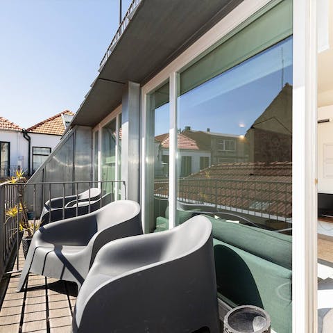 Step out onto your private sun-soaked terrace each morning