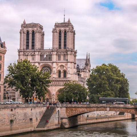Begin your sightseeing tour with a stop at Notre-Dame