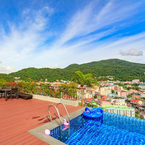 Soak up gorgeous scenery from the rooftop infinity pool