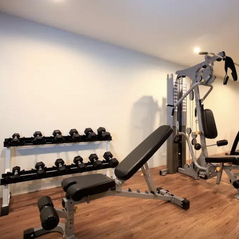 Get your heart pumping with an invigorating workout in the communal gym