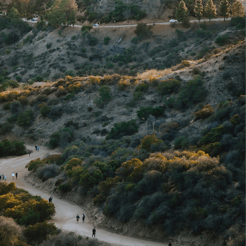 Go for a run around scenic Griffith Park, just a ten-minute drive away