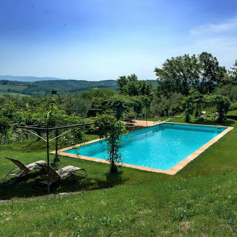 Spend an afternoon relaxing by the pool and admiring the views