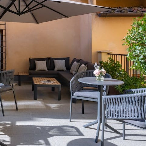 Feel the warmth of Italian living from the shared terrace