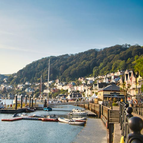 Stroll along the nearby River Dart with an ice cream in hand