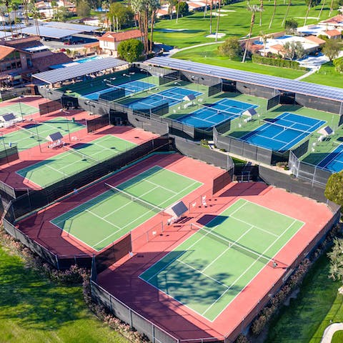 Don your finest whites and play a set on the tennis courts