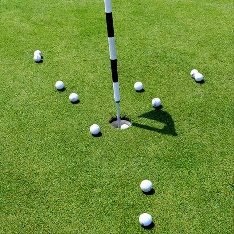 Practise your putt at the picturesque golf course on your doorstep