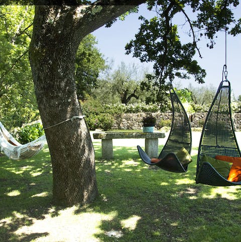 Swing from trees on lazy afternoons