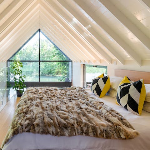 Wake up to this stunning vista in the mezzanine bedroom