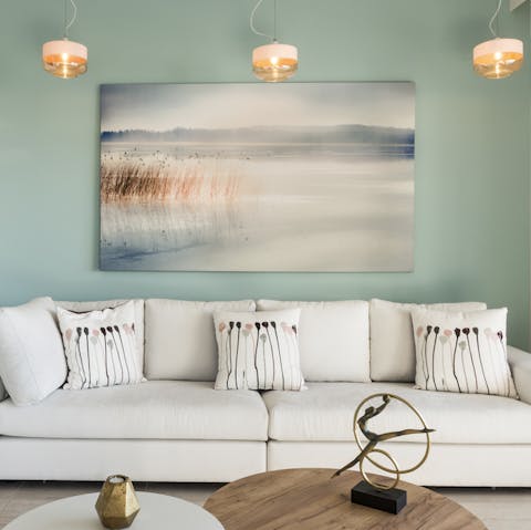 Dreamy, sea-inspired artworks throughout the home