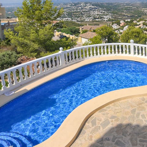 Cool off from the Spanish sunshine in the private swimming pool