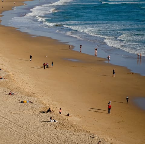 Hop in the car and drive down to the beach to sink your toes in the sand 