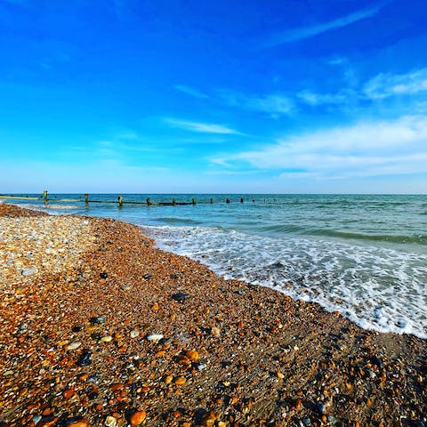 Stroll along East Preston Beach – just a stone's throw away