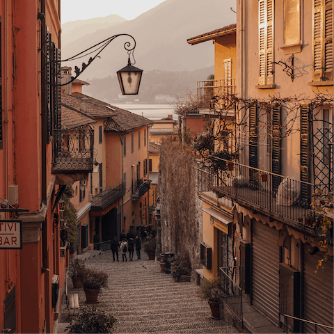 Catch a ferry over to Bellagio in just under an hour and wander the cobbled streets