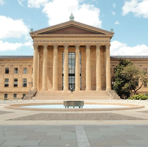 Spend hours wandering the halls of the Philadelphia Museum of Art – this cultural heavyweight is just under a half-hour walk