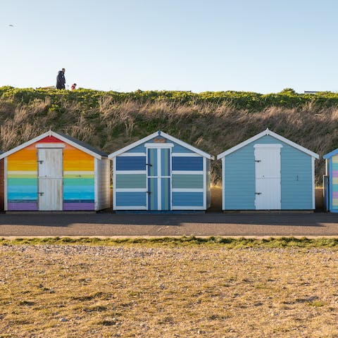 Roll your trousers up and go paddling on Pakefield Beach, a four-minute walk away