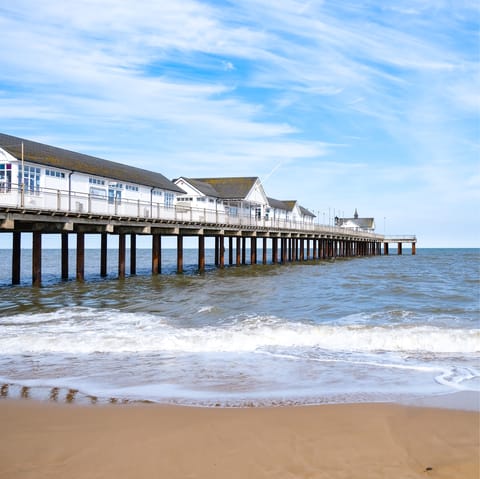 Walk along the coast to Southwold Pier, twenty minutes away 