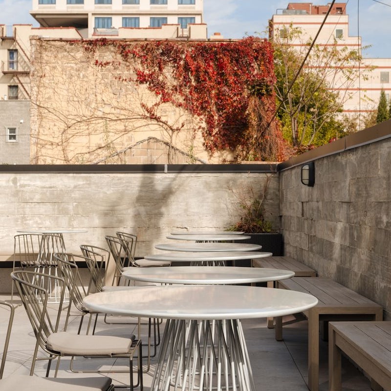 Enjoy your morning coffee alfresco on the shared terrace