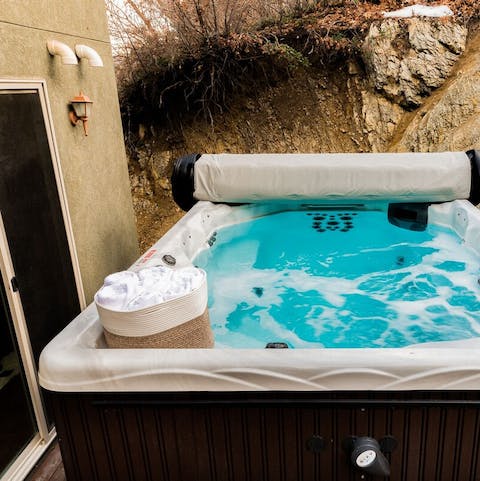 Soak in the hot tub after a day on the slopes