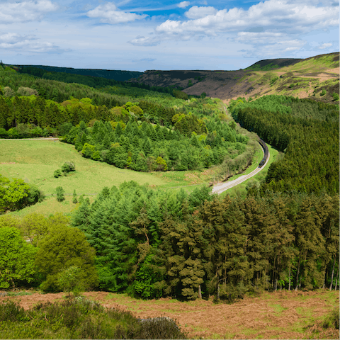 Get out into North York Moors National Park, just a five minute drive away