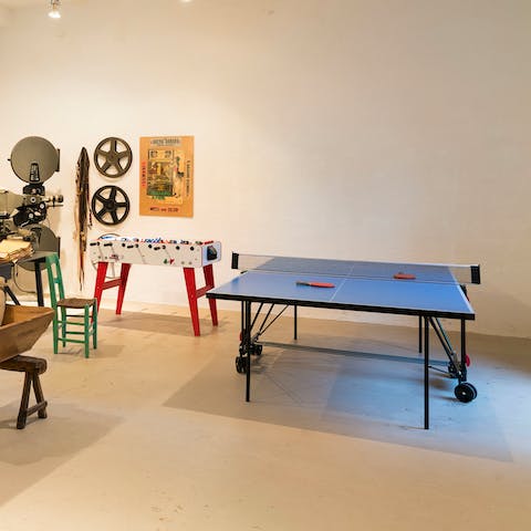 Have a game of table tennis in the shared entertainment room