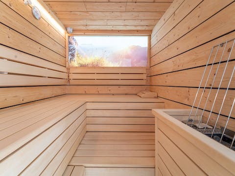 Unwind in the home's sauna