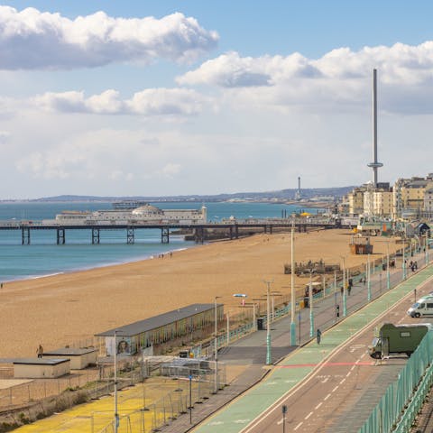Gaze out over Brighton's iconic pier from the end of your road
