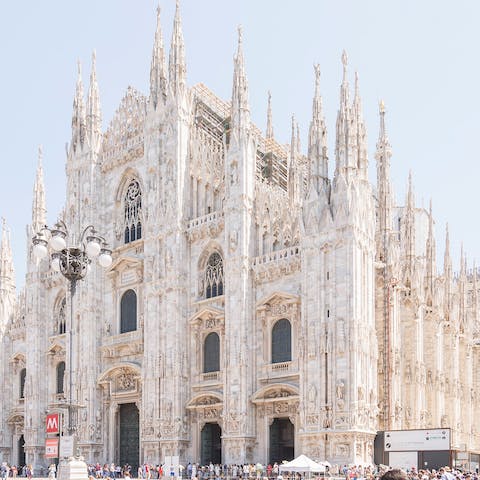 Walk to the iconic Duomo di Milano in twenty minutes