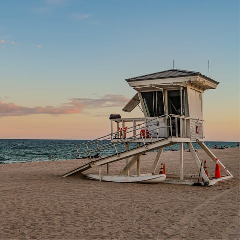 Take a short drive to Las Olas beach and sink your feet into the sand