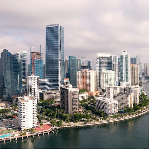 Check out Downtown Miami, a fifteen-minute ride away
