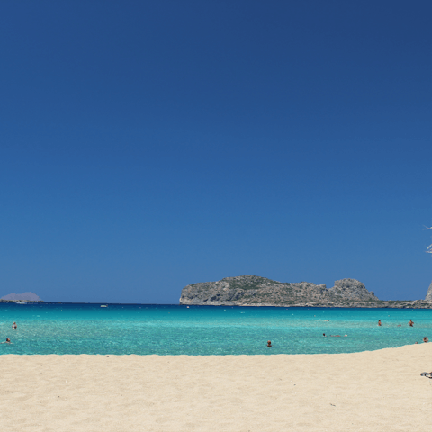 Soak up the Crete sun at your nearest beach, just a few minutes away by car