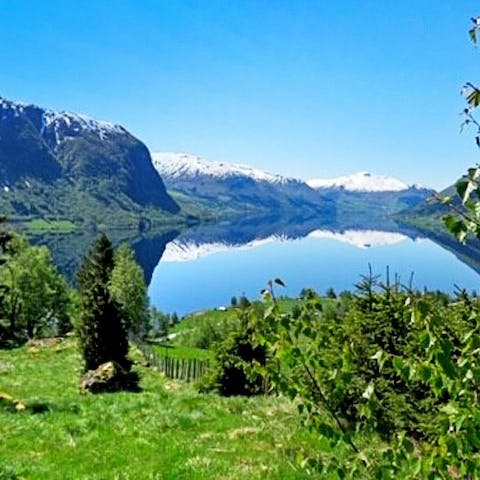 Immerse yourself in the breathtaking beauty of the Jølstravatnet lake and the surrounding area 