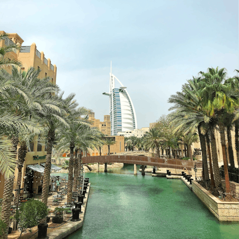 Check out Burj Al Arab – it's fifteen minutes away