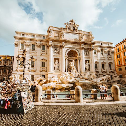 Visit the Trevi Fountain, a must-see while in Rome