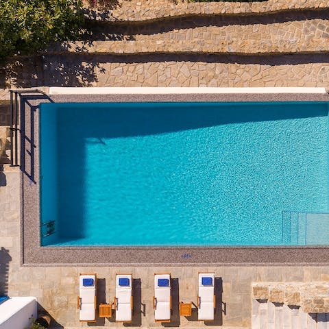 Cool off with a dip in the crystal-clear infinity pool