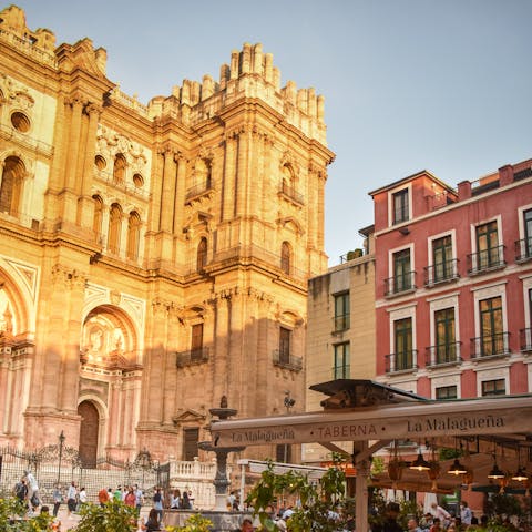 Drive forty minutes to the city of Málaga for museums, restaurants, and cocktails