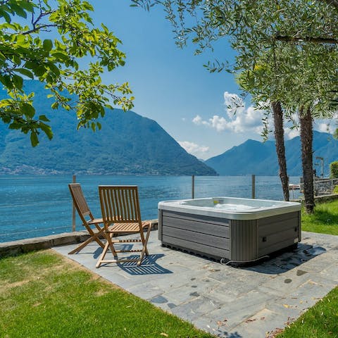 Soak in the Jacuzzi amid glorious scenery