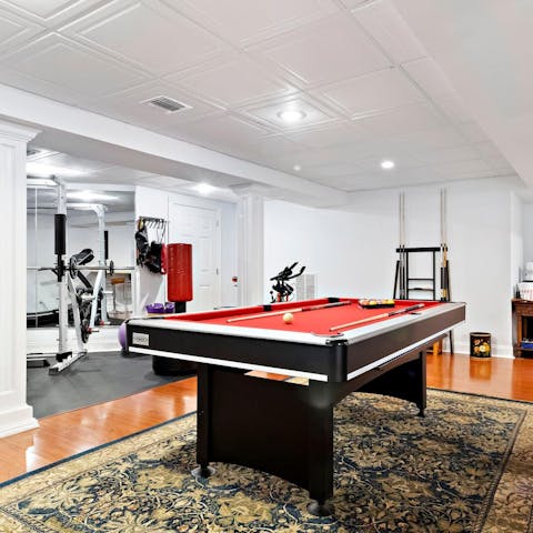 Keep up with your fitness routine, or get competitive around the pool, table tennis and foosball tables