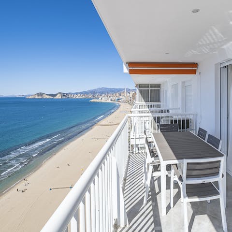 Share delicious alfresco meals out on the balcony, while admiring the stunning sea views