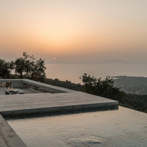 Float in the infinity pool as you admire the stunning sea views
