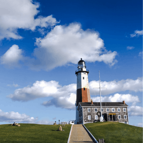 Explore the charming village of Montauk and its 1796 lighthouse