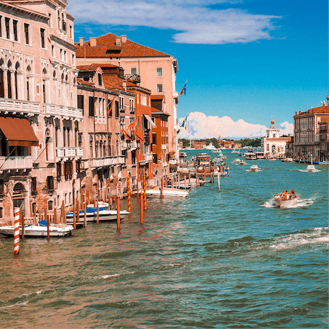 Explore the city by boat – the Sant' Angelo taxi stop is two-minutes away