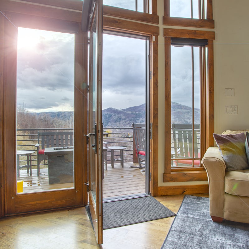 Open the doors and let the fresh mountain air inside