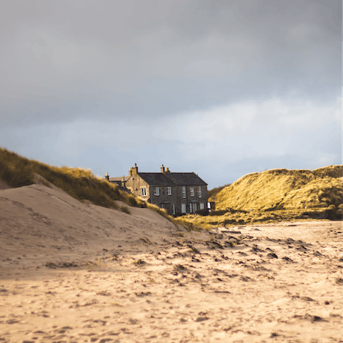 Stay on the Northumberland coast, only half a mile from Seahouses Beach