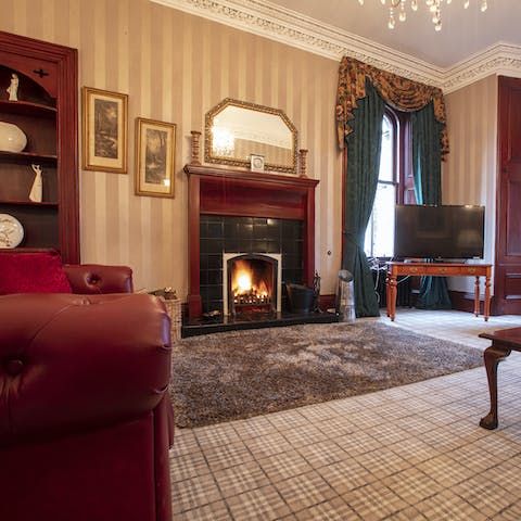 Spend rainy days curled up with a book by the fire